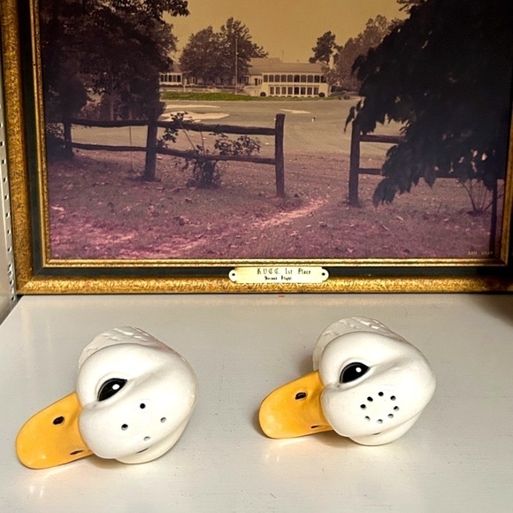 Vintage Lake Duck Salt + Pepper Shakers Ceramic Duck Table Scape EUC - Picture 7 of 9